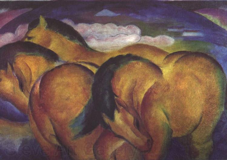Franz Marc Little Yellow Horses (nn03) Norge oil painting art